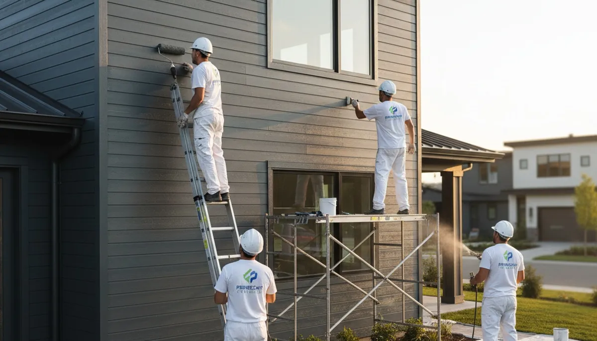 Professional siding painting on a coastal home in Cape Coral, FL by expert exterior painters